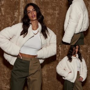 12th Tribe Avi White Fleece Jacket